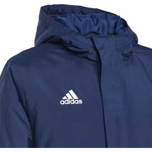 adidas ENTRADA 22 STADIUM JACKET Juniorská futbalová bunda, tmavo modrá, veľkosť