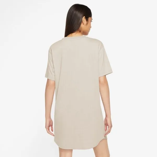 Nike NSW ESSNTL SS DRESS TSHRT Dámske šaty, béžová, veľkosť