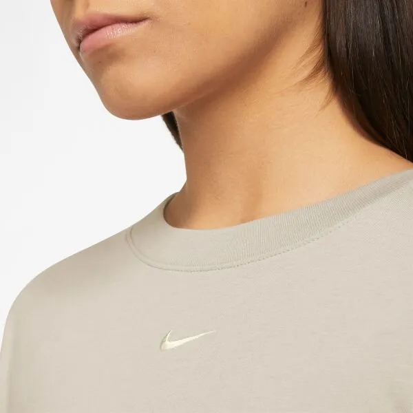 Nike NSW ESSNTL SS DRESS TSHRT Dámske šaty, béžová, veľkosť
