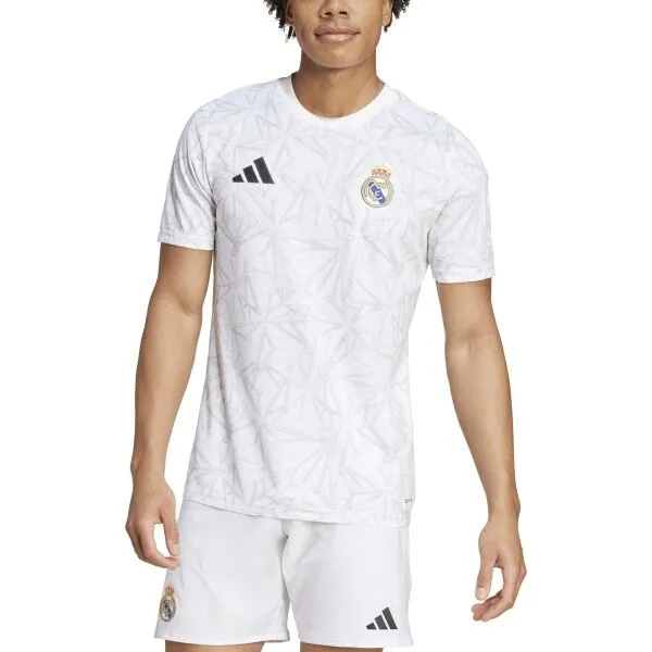 adidas REAL MADRID PRE-MATCH Pánske futbalové tričko, biela, veľkosť XXL