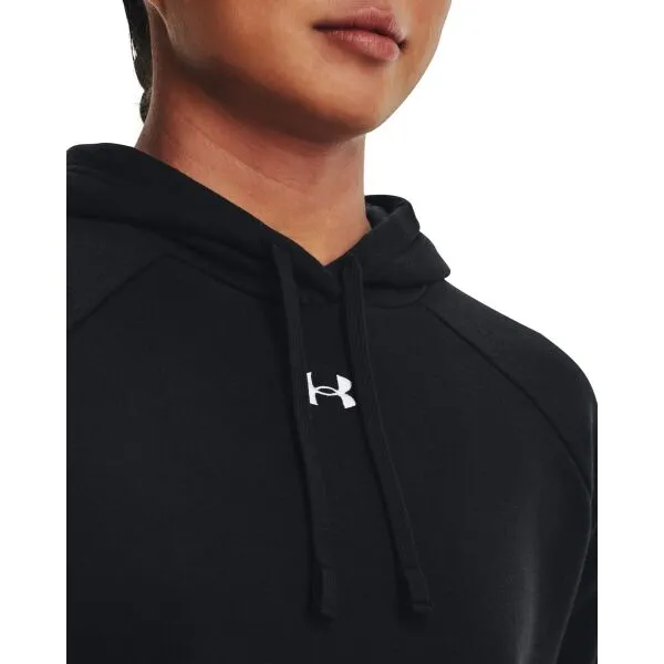 Under Armour RIVAL FLEECE HOODIE Dámska mikina, čierna, veľkosť