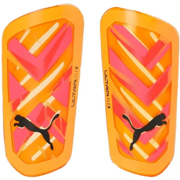 Puma ULTRA FLEX SLEEVE Detské futbalové chrániče, oranžová, veľkosť