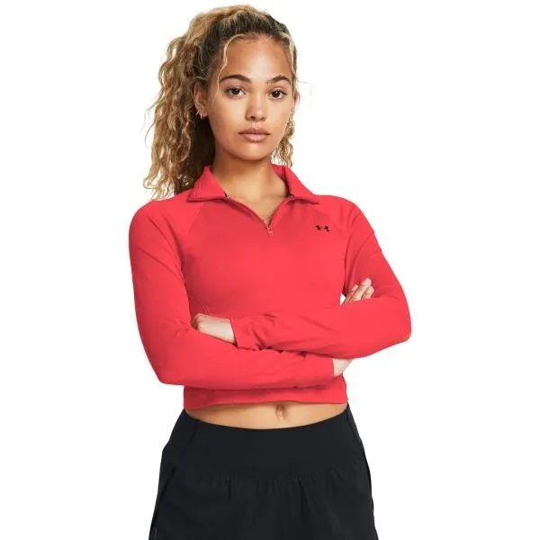Under Armour VANISH SEAMLESS 1/4 ZIP Dámske tričko, červená, veľkosť