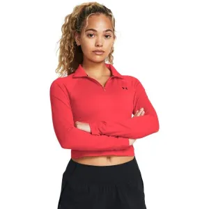 Under Armour VANISH SEAMLESS 1/4 ZIP Dámske tričko, červená, veľkosť