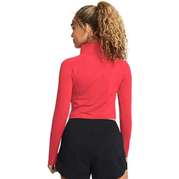 Under Armour VANISH SEAMLESS 1/4 ZIP Dámske tričko, červená, veľkosť