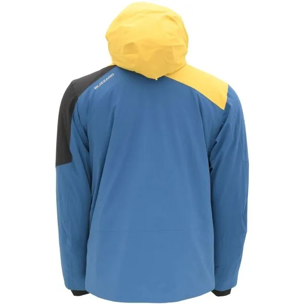 Pánska lyžiarska bunda s kapucňou BLIZZARD Ski Jacket Leogang, petroleum mustard yellow