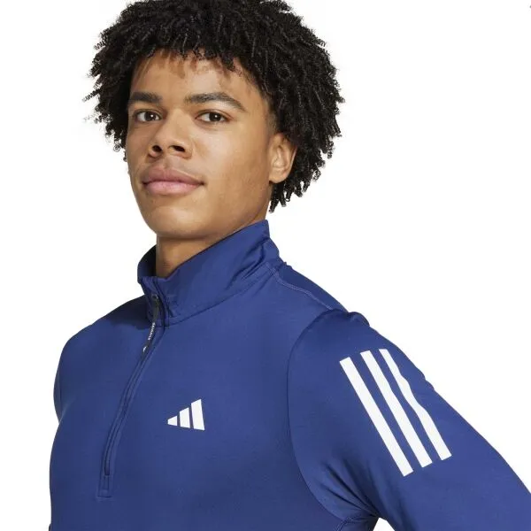 adidas OWN THE RUN HALF-ZIP Pánske bežecké tričko, tmavo modrá, veľkosť