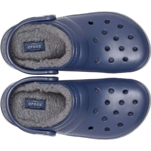 Crocs CLASSIC FUZZ LINED CLOG Dámska nazúvacia obuv, tmavo modrá, veľkosť 36/37
