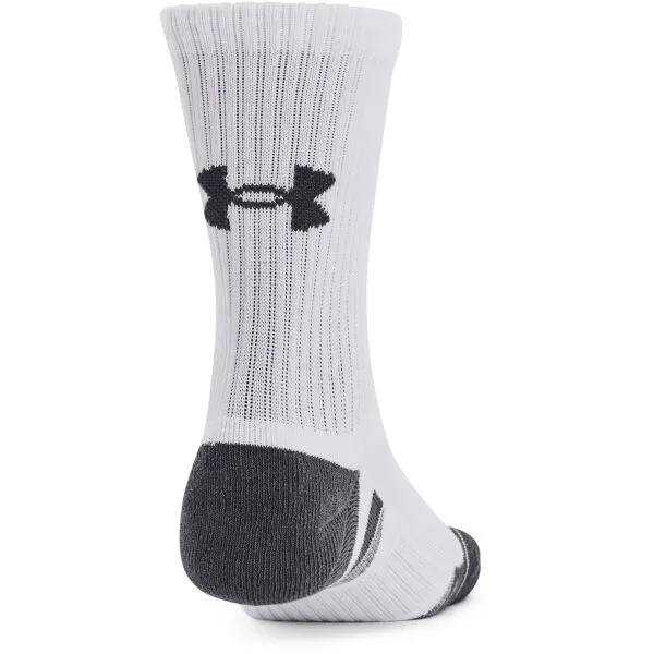 Ponožky Under Armour UA Performance Cotton 3 Pack Mid Crew - white/white/pitch gray