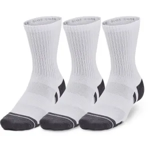 Ponožky Under Armour UA Performance Cotton 3 Pack Mid Crew - white/white/pitch gray