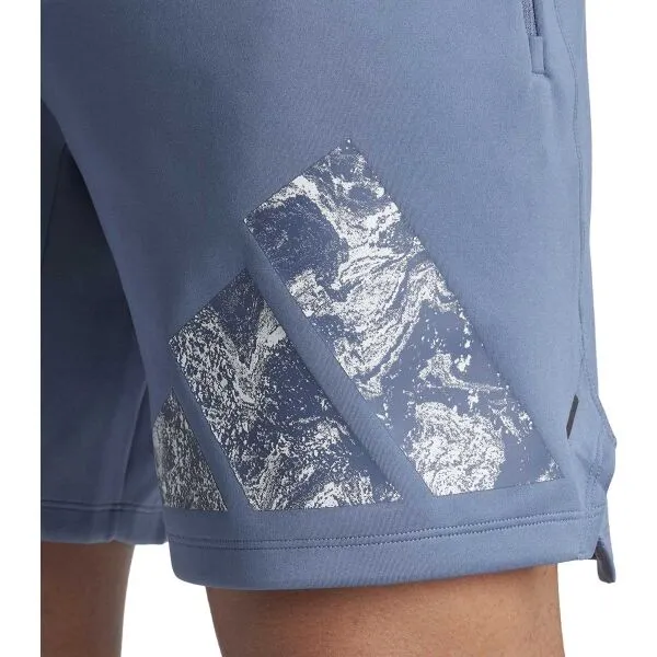 adidas WORKOUT LOGO SHORTS Pánske športové šortky, tmavo sivá, veľkosť S 9"