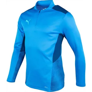 Puma TEAMCUP 1/4 ZIP TOP Pánska tréningová mikina, modrá, veľkosť