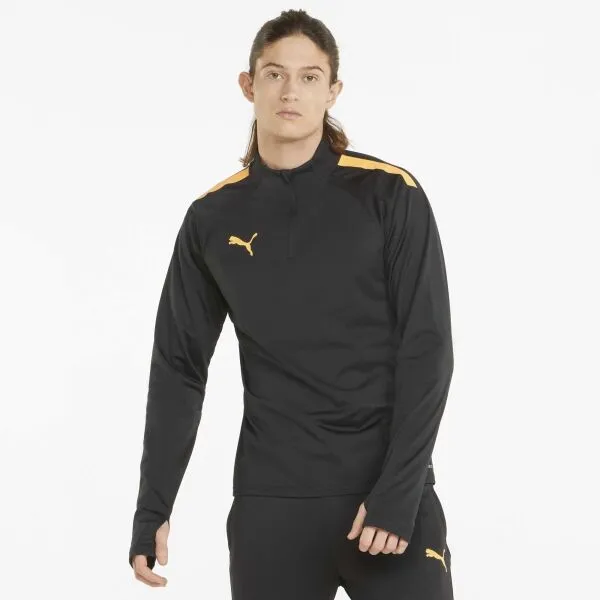 Puma TEAMLIGA 1/4 ZIP TOP Pánska futbalová mikina, čierna, veľkosť