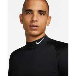 Nike TOP WARM LS MOCK Pánske športové tričko, čierna, veľkosť