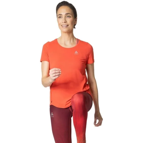 Odlo W CREW NECK S/S ZEROWEIGHT CHILL-TEC Dámske bežecké tričko, oranžová, veľkosť