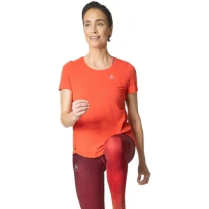 Odlo W CREW NECK S/S ZEROWEIGHT CHILL-TEC Dámske bežecké tričko, oranžová, veľkosť