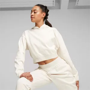 Puma STRONG POWER FLEECE HOODIE Dámska mikina, béžová, veľkosť