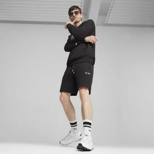 Puma MERCEDES-AMG PETRONAS F1 ESSENTIALS SHORTS Pánske kraťasy, čierna, veľkosť