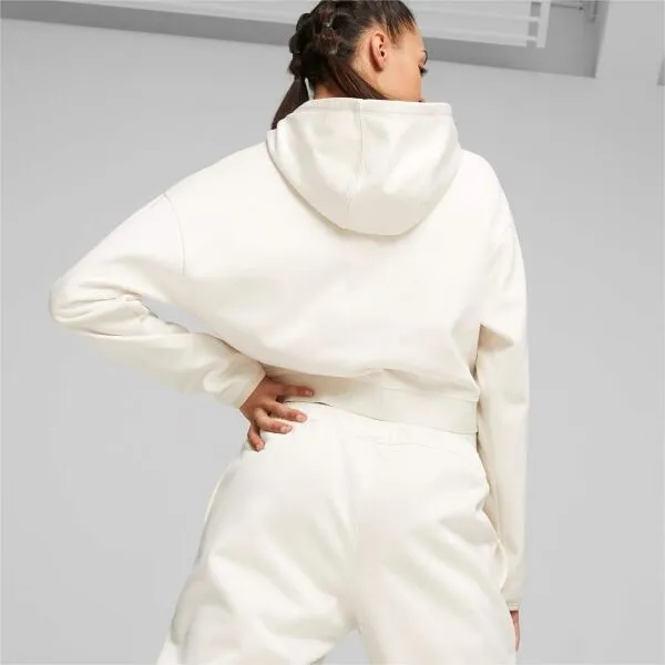 Puma STRONG POWER FLEECE HOODIE Dámska mikina, béžová, veľkosť
