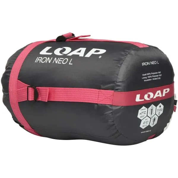 LOAP IRON NEO L Dámsky spací vak, tmavo sivá, veľkosť 195 cm - ľavy zips