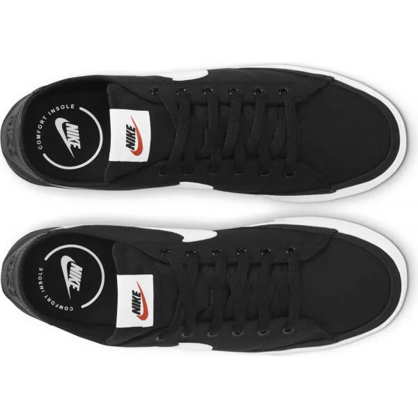 Nike COURT LEGACY CANVAS Pánska voľnočasová obuv, čierna, veľkosť 44.5