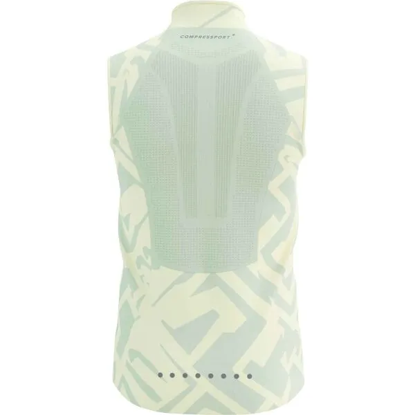 Compressport HURRICANE WINDPROOF VEST M Pánska vetruodolná vesta, svetlo zelená, veľkosť