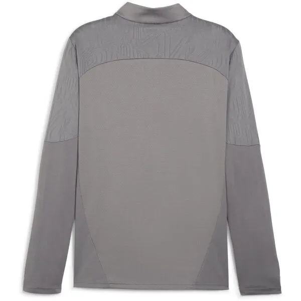 Puma TEAMFINAL TRAINING 1/4 ZIP Pánske futbalové tričko, tmavo sivá, veľkosť
