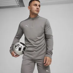 Puma TEAMFINAL TRAINING 1/4 ZIP Pánske futbalové tričko, tmavo sivá, veľkosť