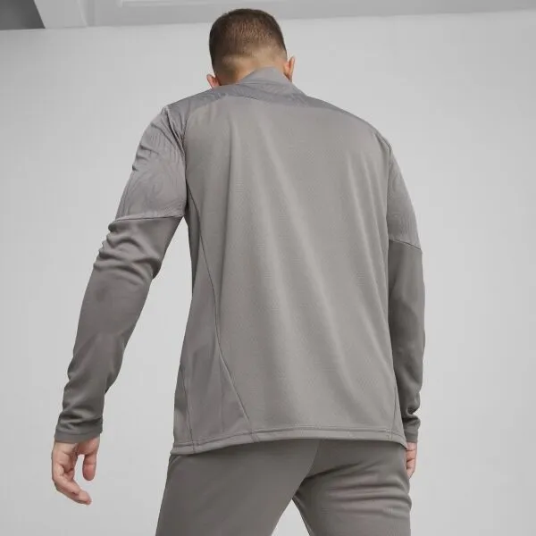 Puma TEAMFINAL TRAINING 1/4 ZIP Pánske futbalové tričko, tmavo sivá, veľkosť