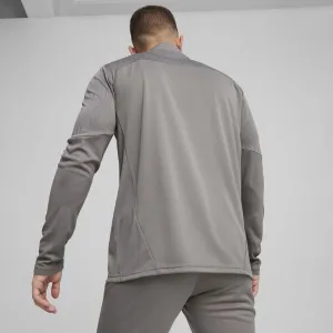 Puma TEAMFINAL TRAINING 1/4 ZIP Pánske futbalové tričko, tmavo sivá, veľkosť