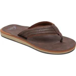 Quiksilver CARVER NUBUCK Pánske žabky, hnedá, veľkosť 40