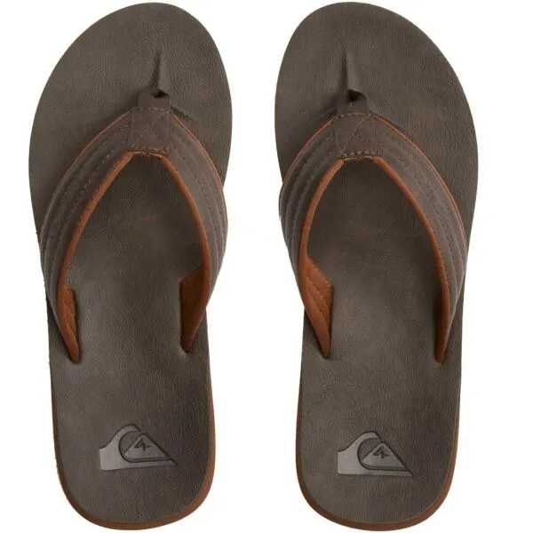 Quiksilver CARVER NUBUCK Pánske žabky, hnedá, veľkosť 40