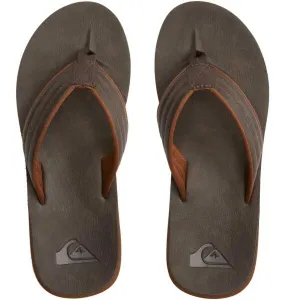 Quiksilver CARVER NUBUCK Pánske žabky, hnedá, veľkosť 40