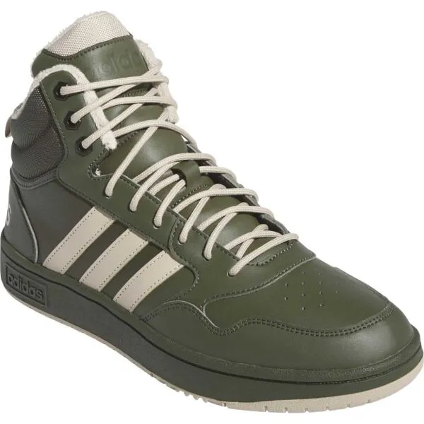 adidas HOOPS 3.0 MID WTR Pánske tenisky, tmavo zelená, veľkosť 46