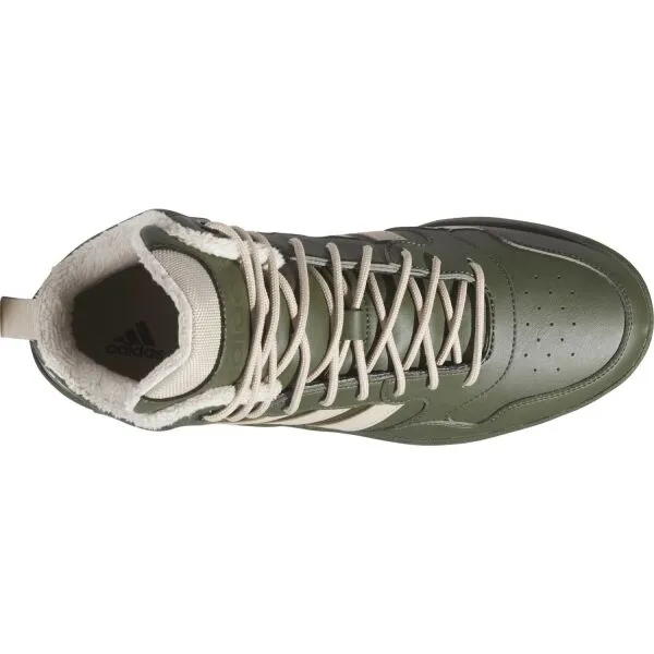 adidas HOOPS 3.0 MID WTR Pánske tenisky, tmavo zelená, veľkosť 46