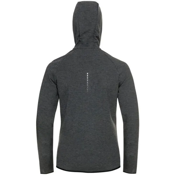 Odlo W RUN EASY 365 MIDLAYER HOODY Dámska bežecká mikina, tmavo sivá, veľkosť