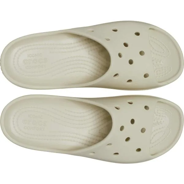 Crocs CLASSIC PLATFORM SLIDE Dámska nazúvacia obuv, béžová, veľkosť 41/42