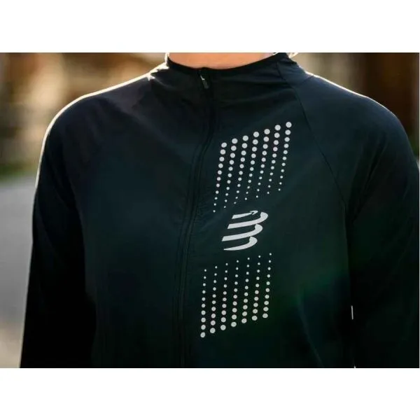 Compressport HURRICANE WINDPROOF JACKET W Dámska vetruodolná bunda, čierna, veľkosť