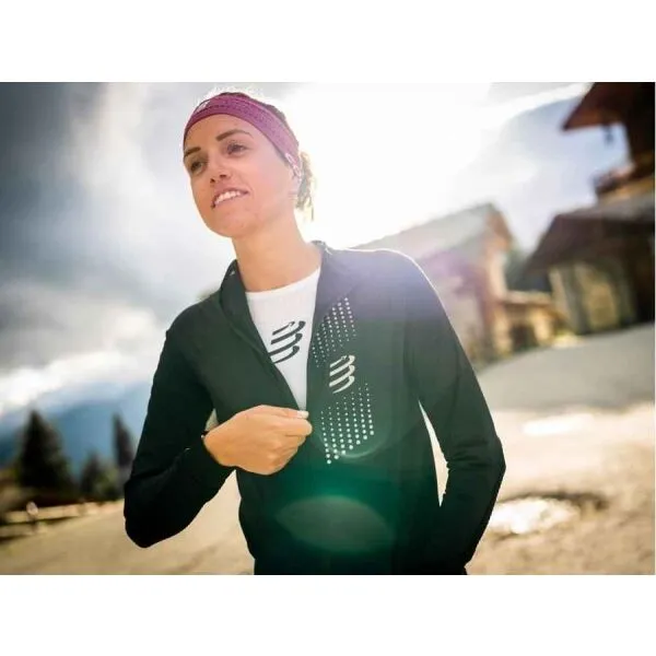 Compressport HURRICANE WINDPROOF JACKET W Dámska vetruodolná bunda, čierna, veľkosť