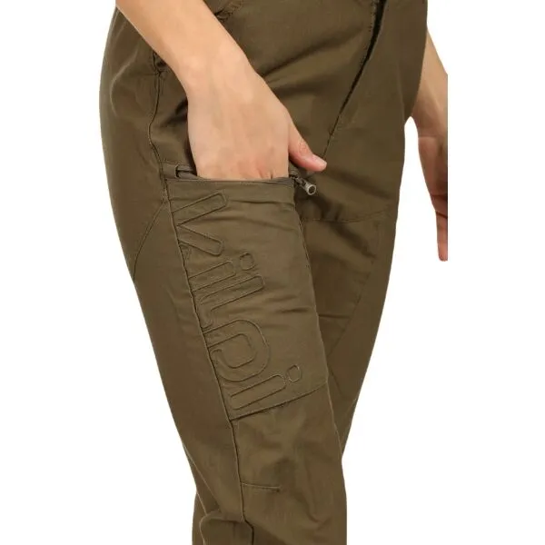 KILPI JASPER Dámske outdoorové nohavice, hnedá, veľkosť