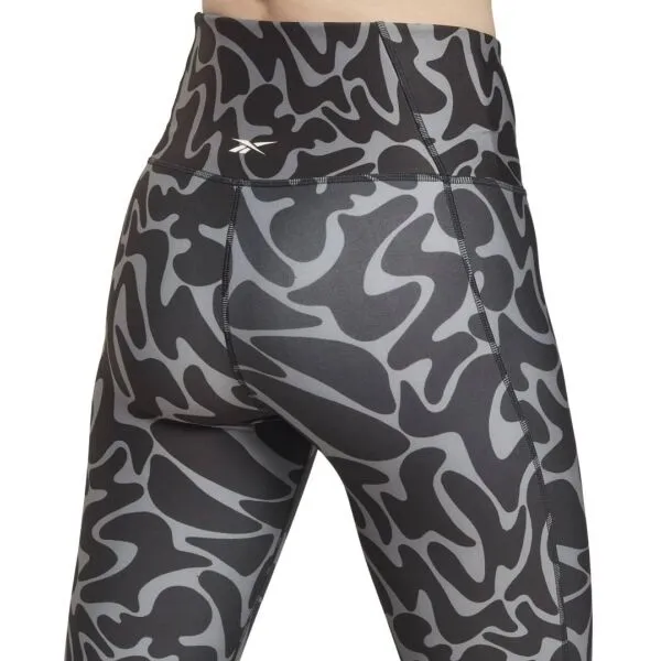 Reebok WOR AOP TIGHT Dámske legíny, čierna, veľkosť
