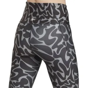 Reebok WOR AOP TIGHT Dámske legíny, čierna, veľkosť