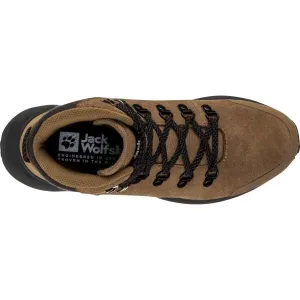 Jack Wolfskin TERRAVENTURE URBAN MID W Dámska turistická obuv, hnedá, veľkosť