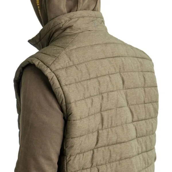 ADVENTER & FISHING OLIVINE Pánska zateplená vesta, khaki, veľkosť