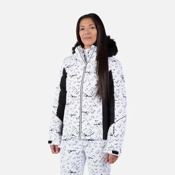 Rossignol W STACI PR PUFFY Dámska lyžiarska bunda, biela, veľkosť
