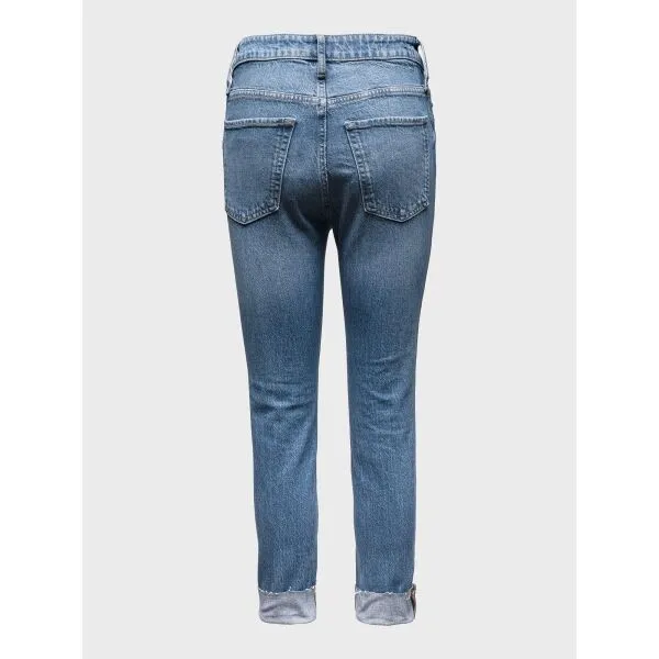 GAP V-SLIM BOYFRIEND Dámske džínsy, modrá, veľkosť