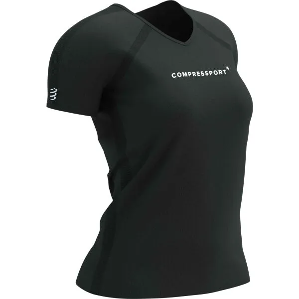 Compressport TRAINING SS LOGO TSHIRT W Dámske tréningové tričko, čierna, veľkosť