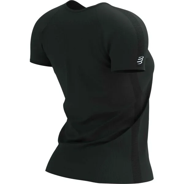 Compressport TRAINING SS LOGO TSHIRT W Dámske tréningové tričko, čierna, veľkosť