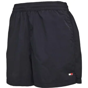 Tommy Hilfiger ESSENTIALS FLAG LOOSE Dámske kraťasy, tmavo modrá, veľkosť