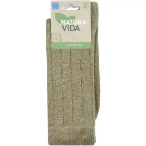 NATURA VIDA REGULAR ROUGE Dámske ponožky, khaki, veľkosť